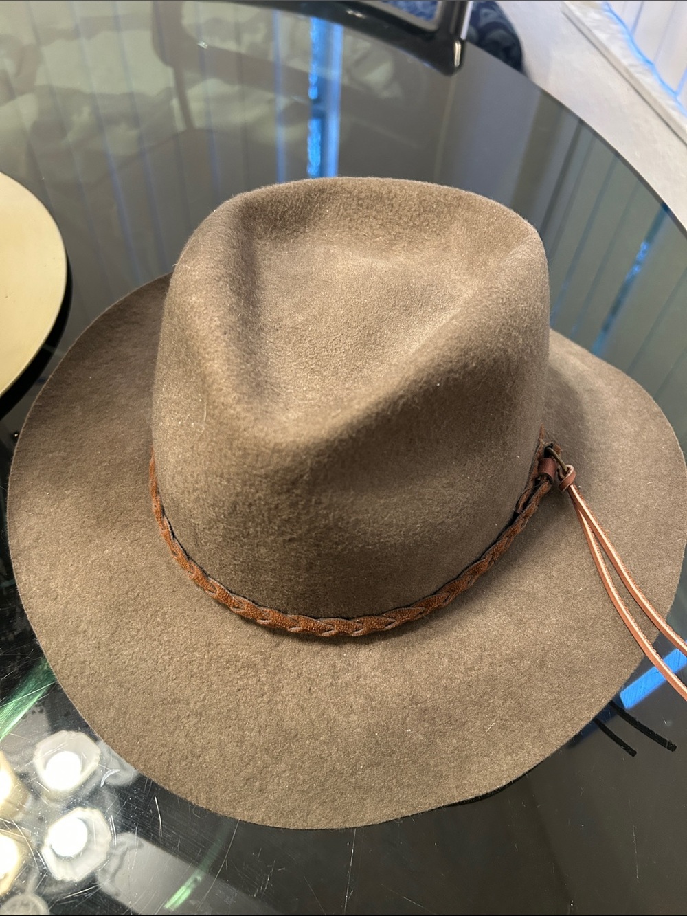 Silver Canyon Colorado Brown Wool Braided Leather Band Hat